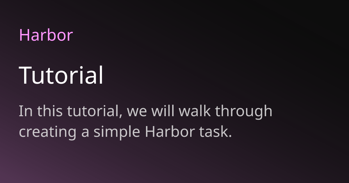 Tutorial